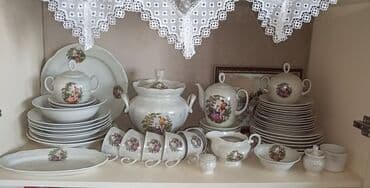 cayni: Nahar dəsti, rəng - Ağ, Farfor — 2