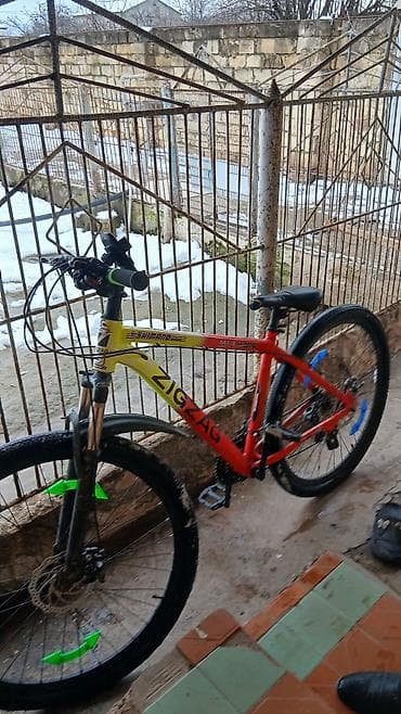 velosiped 80 azn: ZIGZAG dağ velosipedi - Çərçivə: yüngül alaşımlı, sarı-qırmızı — 2