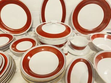 Канцтовары: Обеденный набор, цвет - Белый, Фарфор — 2