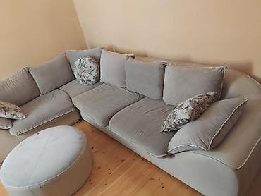 bal: Künc divan dəsti - Rəng: Açıq booʻz - Forması: L formalı künc divan - — 1