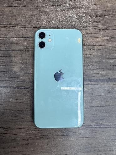 2ci el iphone: IPhone 11, 64 GB, Yaşıl, Barmaq izi, Simsiz şarj, Face ID — 1