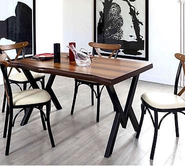 kohnə stul: Loft üslübünda masa və 4 stul satılır, yenidir, upakovkada, evin — 1