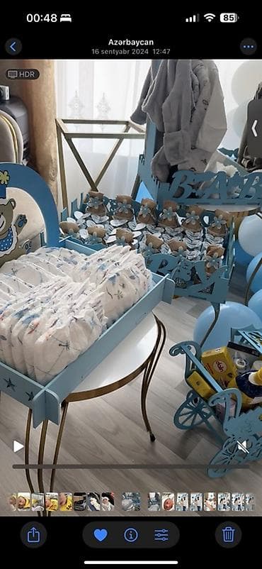 rolik dekor: Mavi temalı “Baby Boy” dekor və aksesuar seti - Körpə — 2