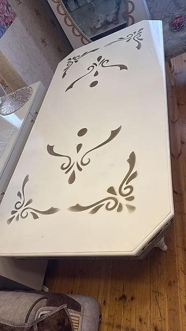 Klassik masa, Açılmayan, MDF, Oval masa