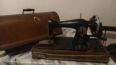 hoverboard ucuz: Antik mexaniki tikiş maşını – taxta futlyarlı - Korpus: şaquli qol — 3