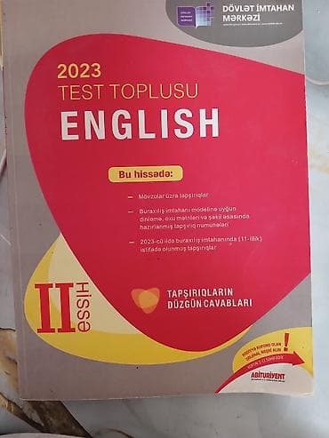 İngilis dili Testlər 11-ci sinif, DİM, 2-ci hissə, 2023 il — 1