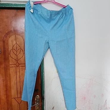 Dəstlər, kostyumlar: Mavi rəngli hamilə qadın şalvarlı tunikalı dəst(1-2 dəfə ancaq toya — 3