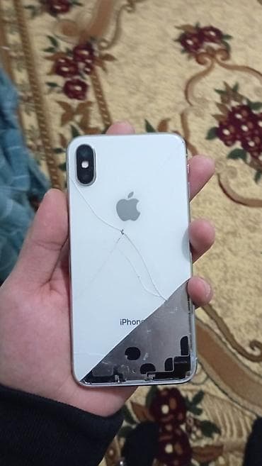 apl: IPhone X, 256 GB, Ağ, Qırıq — 2