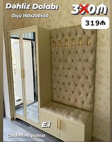 Açılan, 2 qapılı Düz dolab, Dəhliz dolabı