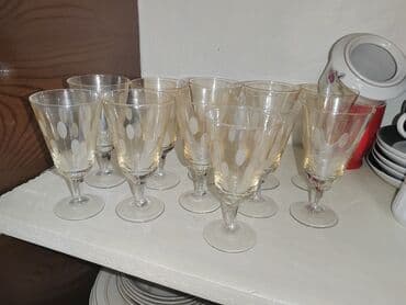 Süfrə qab-qacaqı: Qədəhlər, rəng - Sarı, Şüşə, 12 ədədli dəst — 1