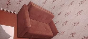 ucuz mebel: İki nəfərlik açılıb-bağlanan divan-kreslo - Rəng: tünd terra-kotta — 1