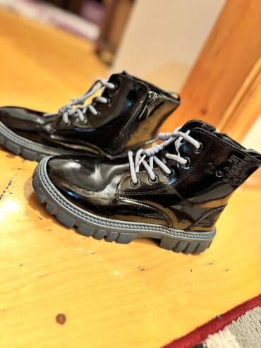 детские зимние лосины: Uşaq üçün laklı botlar 33 razmer - Rəng: parlaq qara üst, boz qalın — 2