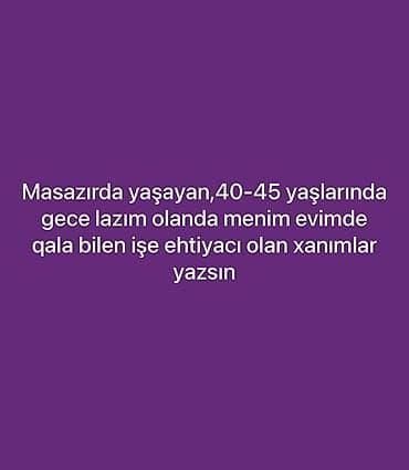 fermer işi: Ev köməkçisi tələb olunur, Gecə növbəsində iş — 1
