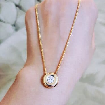 tək qaş: Boyunbağı, Sarı qızıl, 585 Əyar, 291 g — 1