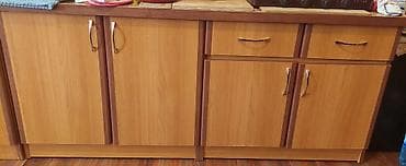 metbex şkafı: Mətbəx şkafı dəsti - Material: ağac teksturalı laminat/LDSP korpus — 2