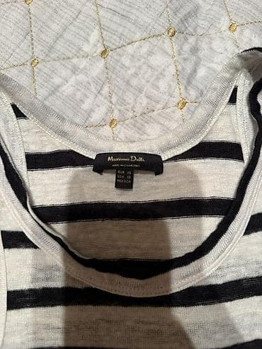 dutti: Massimo Dutti qadın maykası - Model: Zolaqlı racerback (arxa hissəsi — 2