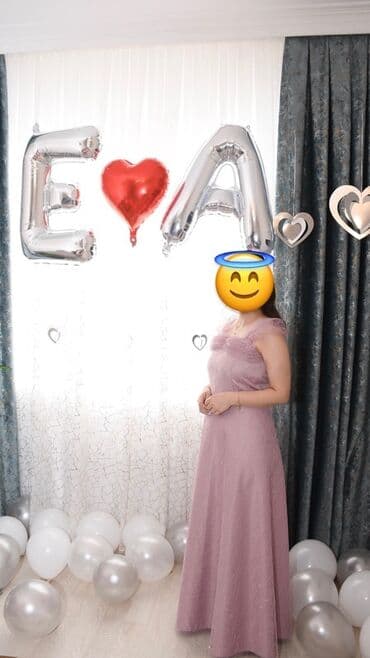 Digər qadın geyimləri: Məhsul: Zərif uzun ziyafət/libas - Rəng: Pudra-bənövşəyi (lavanda — 1