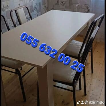 toxunma saplar satisi: Yeni, Kvadrat masa, Açılmayan, Stullar ilə, Metal, Azərbaycan — 18