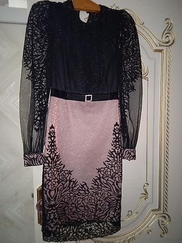 sumqayitda palto: Zərif dizaynlı qadın donu - Model: iki rəngli kokteyl/şam ziyafəti — 2