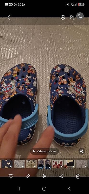 Uşaq ayaqqabıları dəsti - Mavi rəngli “PAW Patrol” temalı kroks tipli