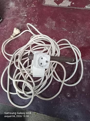 Uzadıcı elektrik kabeli (şnur) – təkli rozetkalı 10 metr - Tip: 220V