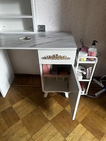 pufik stol: Düz masa, Siyirməli, Polkalı, Laminat, Kredit yoxdur — 3