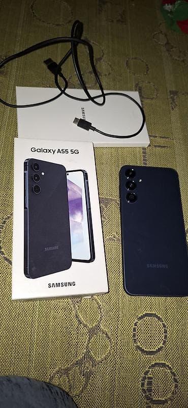 Samsung Galaxy A55 5G, 256 GB, rəng - Göy, Sənədlərlə — 5
