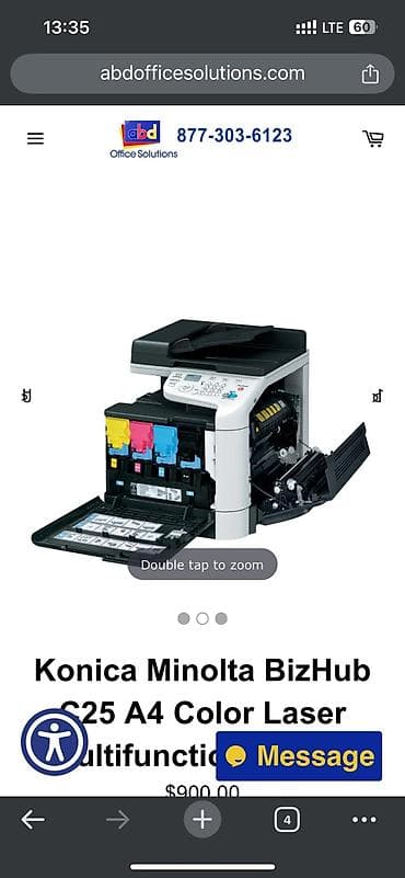 mini pirinter: Konica Minolta BizHub C25 – A4 rəngli lazer çoxfunksiyalı cihaz — 3