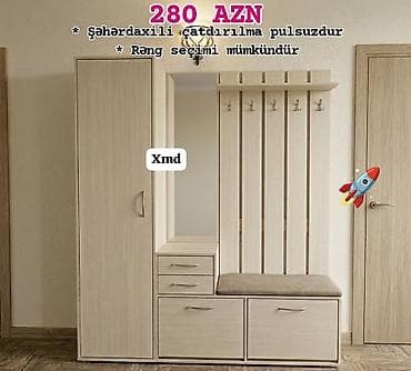 perla dəhliz mebeli: Dəhliz üçün funksional mebel dəsti - Komplekt: geniş dolab (asılqan — 1
