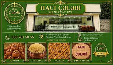 Hacı Çələbi Şirniyyat Evi – kollektivinə 20–35 yaş arası satıcı-kassir lalafo.az -da Hacı Çələbi Şirniyyat Evi – kollektivinə 20–35 yaş arası satıcı-kassir