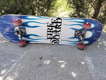 bas gitara: Skateboard – Fire Skate Board dizaynı - Lövhə: klassik iki tərəfli — 3