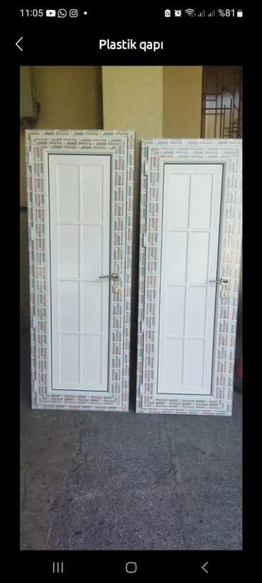 plastik qapılar: Yeni Plastik qapı Zamok və çərçivə ilə, Zəmanətli, Pulsuz quraşdırma, Pulsuz çatdırılma, Rayonlara çatdırılma — 19