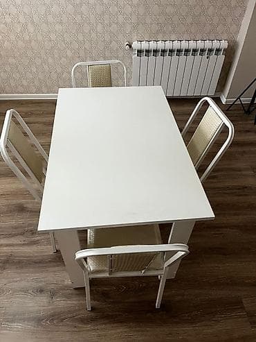 tabletka stul: Mətbəx üçün, Yeni, Açılmayan, Dördbucaq masa, 4 stul — 2