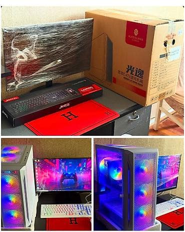 Endirim edildi. Kompüter 900₼. Tam oyun/ofis seti: - Sistem bloku — 1
