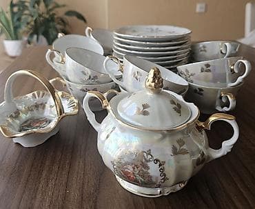 cay: Çay dəsti, rəng - Ağ, Farfor, 12 nəfərlik — 2