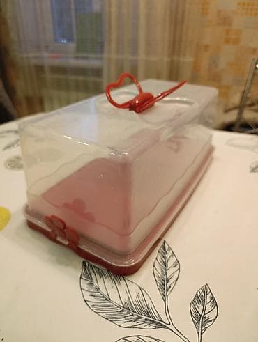 Tort və şiriniyyat qabı, rəng - Qırmızı