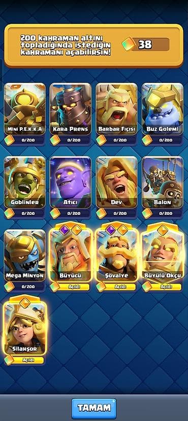 elektro akustik gitara: Clash Royale hesabı - Kral səviyyəsi: 62 - Kupa: 11 542+ - Qızıl: 91 — 4
