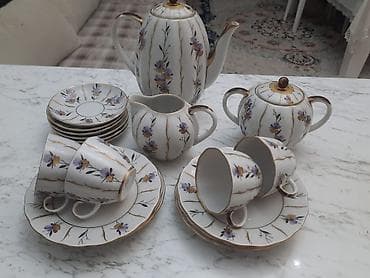 sud separatoru: Çay dəsti, rəng - Ağ, Farfor, 6 nəfərlik — 7