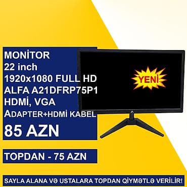dell notebook: Monitor “22inch ALFA21DFRP75P1 22inch” ⭐Monitor 22inch ALFA21DFRP75P1 — 1