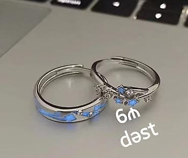staınless steel saat: Məhsulların təsviri: - Cütlər üçün üzük dəsti – 2 ədəd. Gümüşü və — 4