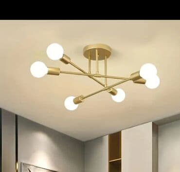 деревянная спальня: Çılçıraq, 6 lampa, Metal — 1