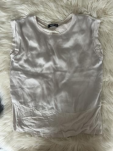 u s polo: Mango Basics qadın bluzası - Model: qolsuz, dairəvi yaxalı - Ölçü — 1