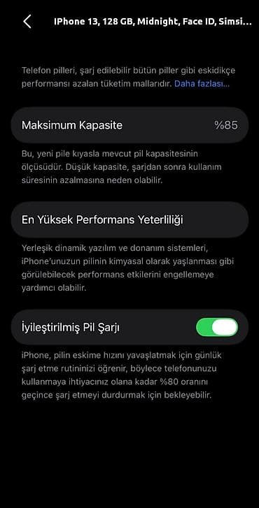 iphone arxalıq: IPhone 13, 128 GB, Midnight, Kredit, Face ID — 5