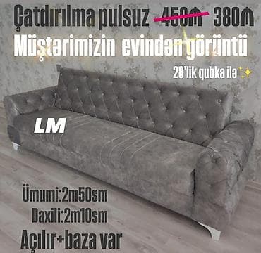 Divan – müasir dizayn, 28’lik qubka ilə - Kitab kimi açılır + baza var