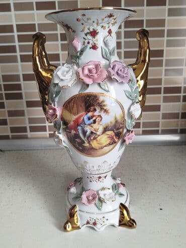 ваза напольная керамическая высокая: Bir vaza, Farfor — 1