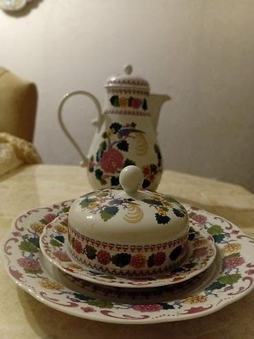 murebbe qablari: Çay dəsti, rəng - Ağ, Farfor — 3