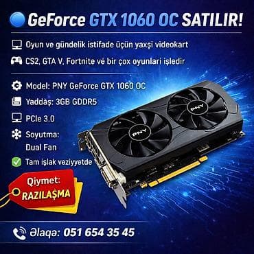 Комплектующие для ПК и ноутбуков: Видеокарта PNY GeForce GTX 1060, < 4 ГБ — 1