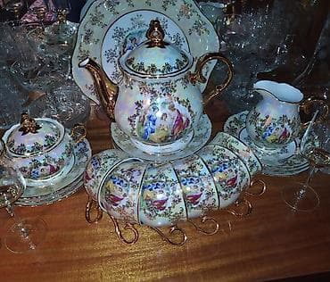 25 ilin madonnası . Alındığı kimi yeni qalıb . 6 nəfərlik çay dəzgahı