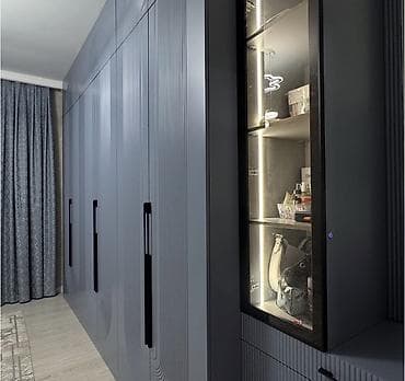 dekorativ esyalar: Müasir dizaynlı qarderob sistemi - Rəng: tünd boz (mat effektli) - Ön — 6