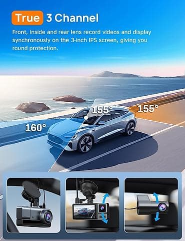 видеорегистратор с 3 камерами: M4 Avtomobil DVR – 4K + 2.5K tripl quraşdırma ilə çoxkanallı — 4
